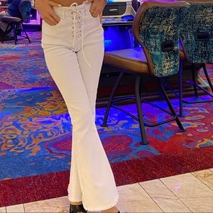 Flare White Denim Jeans